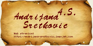 Andrijana Sretković vizit kartica